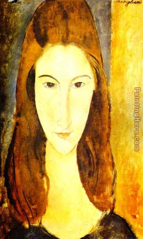 Portrait of Jeanne Hebuterne 2 painting - Amedeo Modigliani Portrait of Jeanne Hebuterne 2 art painting